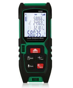 Laser Measure Tool, Accurate 196 Feet Laser Distance Meter - (m/in/ft) Portable with LCD Display - Battery-Powered - Measures Volume, Area, Pythagorean Function